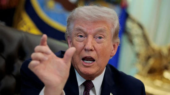 El presidente de Estados Unidos, Donald Trump, gesticula durante una comparecencia con periodistas en la Casa Blanca El presidente de Estados Unidos, Donald Trump, gesticula durante una comparecencia con periodistas en la Casa Blanca