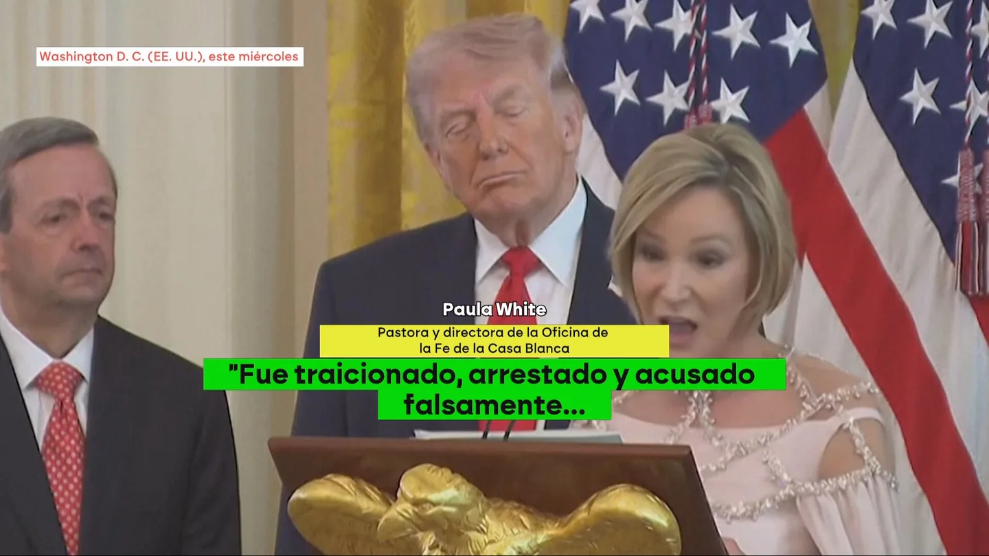 Trump como presidente, profeta y hasta como Jesucristo: su asesora espiritual asegura que ambos fueron "traicionados y acusados falsamente" Trump como presidente, profeta y hasta como Jesucristo: su asesora espiritual asegura que ambos fueron "traicionados y acusados falsamente"
