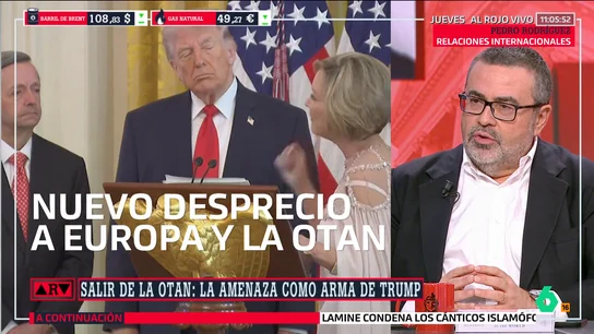 Pedro Rodríguez critica la "incompetencia" de Trump: "No distingue entre Irán e Irún ni entre Ormuz y vermut" Pedro Rodríguez critica la "incompetencia" de Trump: "No distingue entre Irán e Irún ni entre Ormuz y vermut"