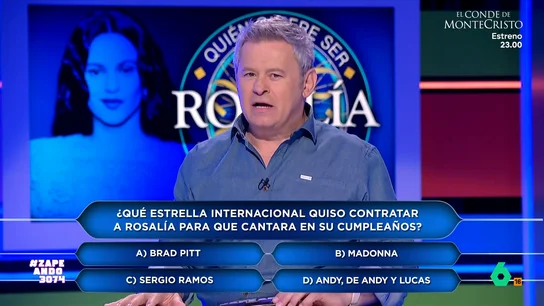 Cuatro curiosidades de Rosalía: del acuerdo fallido para cantar en el cumpleaños de Madonna a su canción para 'Juego de tronos' Una canción solidaria con Björk por el salmón noruego, un alimento que no falta en su bolso y su 'casi concierto' para el cumpleaños de Madonna. En este vídeo Miki Nadal desvela estas y otras curiosidades sobre Rosalía.