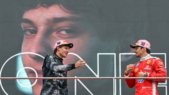 Kimi Antonelli y Charles Leclerc