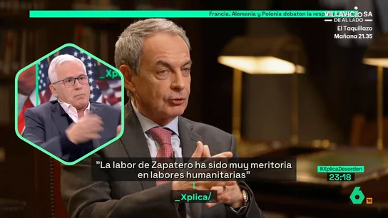 Baltasar Garzón, sobre la mediación de Zapatero en la liberación de presos en Venezuela: "Desde hace años su labor ha sido muy meritoria en casos humanitarios" Baltasar Garzón, sobre la mediación de Zapatero en la liberación de presos en Venezuela: "Desde hace años su labor ha sido muy meritoria en casos humanitarios"