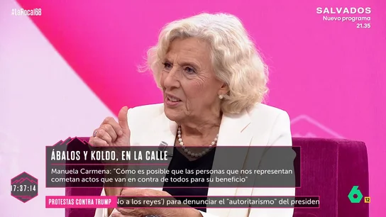Manuela Carmena, sobre la corrupción: "¿Cómo es posible que quienes nos representan actúen contra todos para su beneficio?" Manuela Carmena, sobre la corrupción: "¿Cómo es posible que quienes nos representan actúen contra todos para su beneficio?"