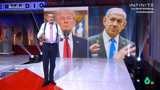 Wyoming pide que Trump y Netanyahu "se cojan un par de años sabáticos": "Son peligrosos y ponen en peligro al resto del planeta" El presentador de El Intermedio señala que "no sirve de nada" intentar negociar con ambos líderes ya que ambos "continúan con su afán destructor y acercando cada vez más el planeta a un cataclismo".