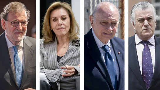 Mariano Rajoy, María Dolores de Cospedal, Jorge Fernández Díaz y Luis Bárcenas Mariano Rajoy, María Dolores de Cospedal, Jorge Fernández Díaz y Luis Bárcenas