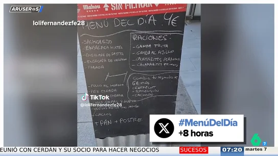 Así es el menú del día de 4 euros de un restaurante de Granada: del gazpacho a la fabada, pasando por el lomo y el pan de Calatrava Así es el menú del día de 4 euros de un restaurante de Granada: del gazpacho a la fabada, pasando por el lomo y el pan de Calatrava