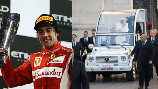 La célebre anécdota de cuando Fernando Alonso casi condujo el papamóvil de Benedicto XVI en 2011 La célebre anécdota de cuando Fernando Alonso casi condujo el papamóvil de Benedicto XVI en 2011