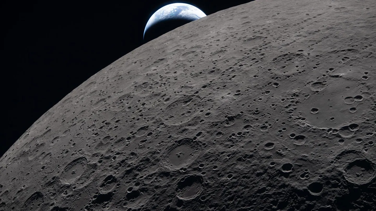 Una imagen de la Tierra vista desde la cara oculta de la Luna, tres minutos antes de que la nave 'Orión' perdiese la comunicación con la Tierra Una imagen de la Tierra vista desde la cara oculta de la Luna, tres minutos antes de que la nave 'Orión' perdiese la comunicación con la Tierra