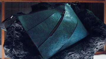 Bolso de lujo hecho con prote&iacute;na reconstruida de T-Rex