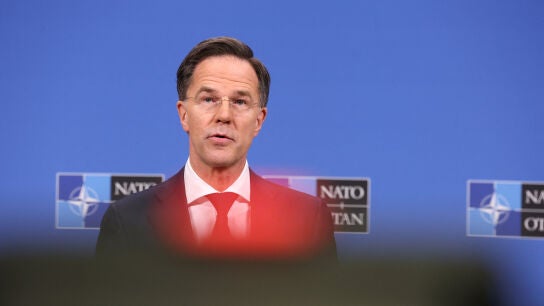 El secretario general de la OTAN, Mark Rutte, presenta su informe anual de 2025 en Bruselas