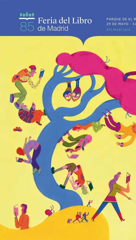 El cartel de la 85 edición de la Feria del Libro de Madrid, obra del ilustrador Miguel Pang El cartel de la 85 edición de la Feria del Libro de Madrid, obra del ilustrador Miguel Pang
