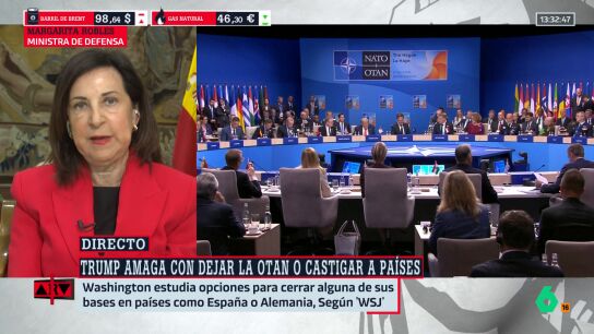 Robles responde a las amenazas de Trump sobre la OTAN: "Nadie nos puede obligar a entrar en una guerra ilegal"