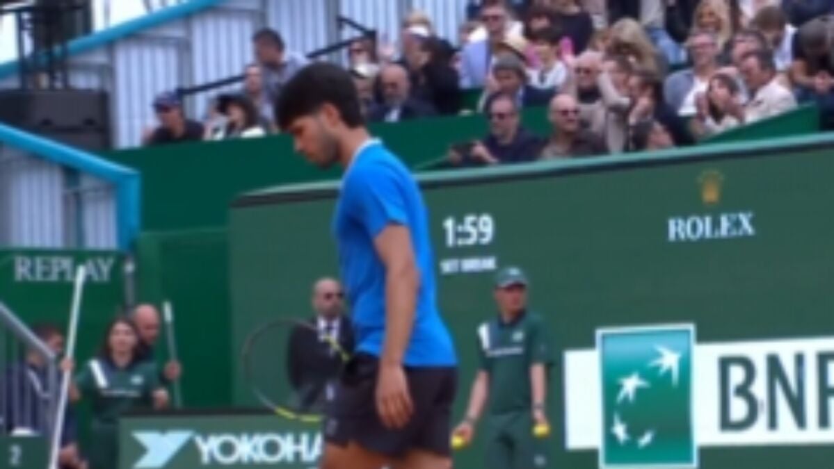 La extraña situación en la que Alcaraz perdió el primer set de la final de Montecarlo ante Sinner