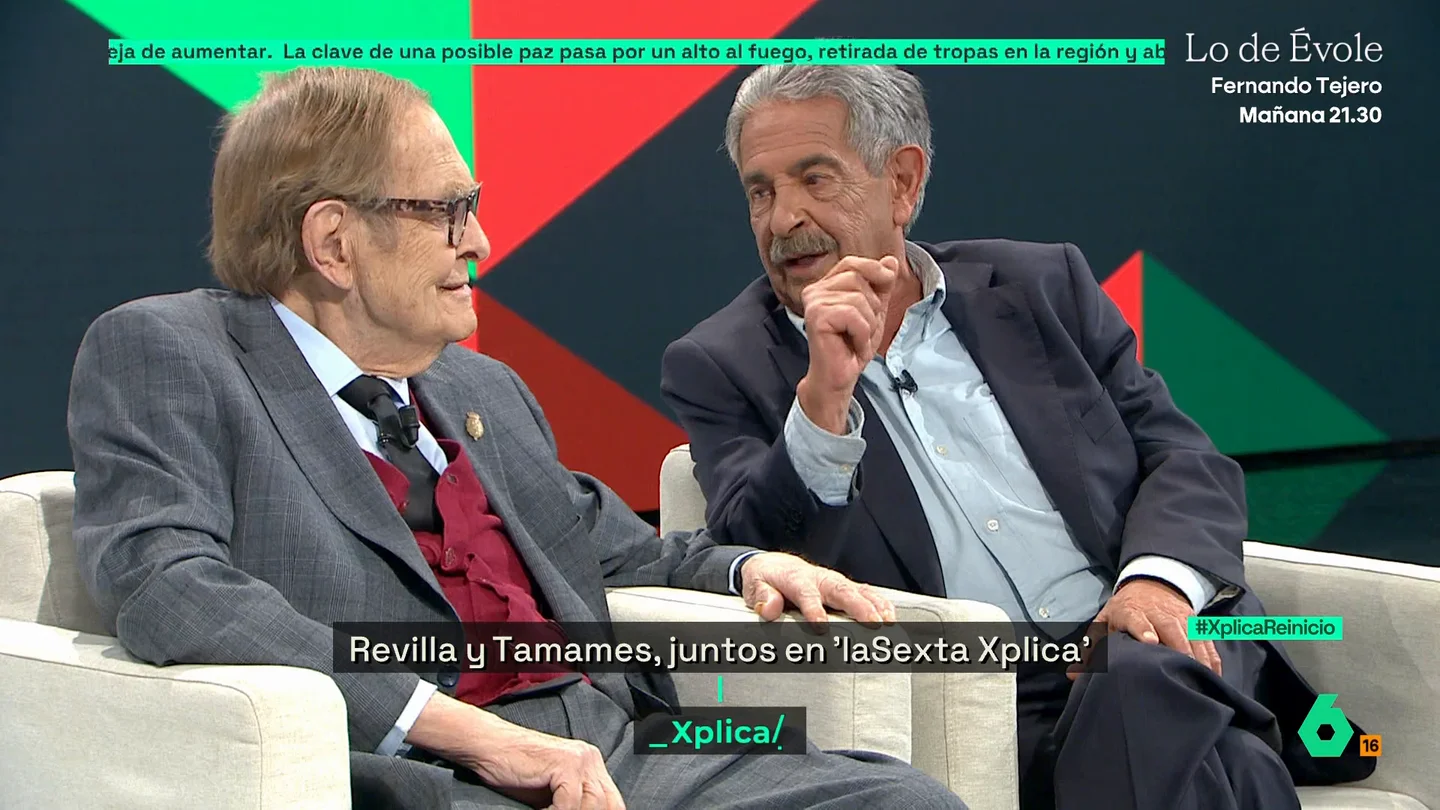 El emotivo reencuentro entre Revilla y Tamames en laSexta Xplica El emotivo reencuentro entre Revilla y Tamames en laSexta Xplica