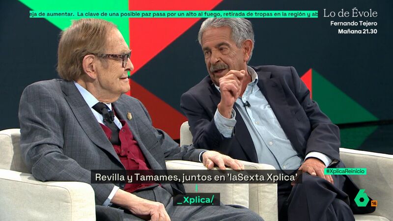 El emotivo reencuentro entre Revilla y Tamames en laSexta Xplica