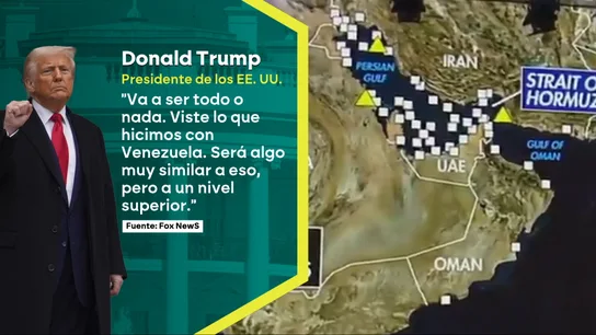 Trump ordena bloquear todos los buques que pasen por Ormuz y afirma que Irán no quiere renunciar a sus "ambiciones nucleares". Trump ordena bloquear todos los buques que pasen por Ormuz y afirma que Irán no quiere renunciar a sus "ambiciones nucleares".