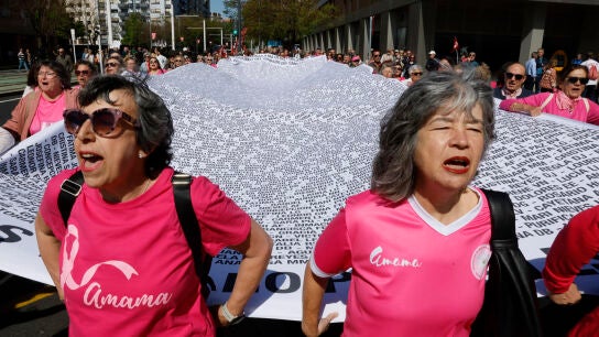 Manifestaci&oacute;n por la sanidad p&uacute;blica convocada por la Coordinadora Andaluza de Mareas Blancas, este domingo en Sevilla.
