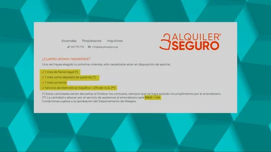 Los clientes de Alquiler Seguro denuncian la obligación de pagar un Servicio de Atención al Inquilino: "Si no aceptas pagar, te quedas en la calle" Los clientes de Alquiler Seguro denuncian la obligación de pagar un Servicio de Atención al Inquilino: "Si no aceptas pagar, te quedas en la calle"