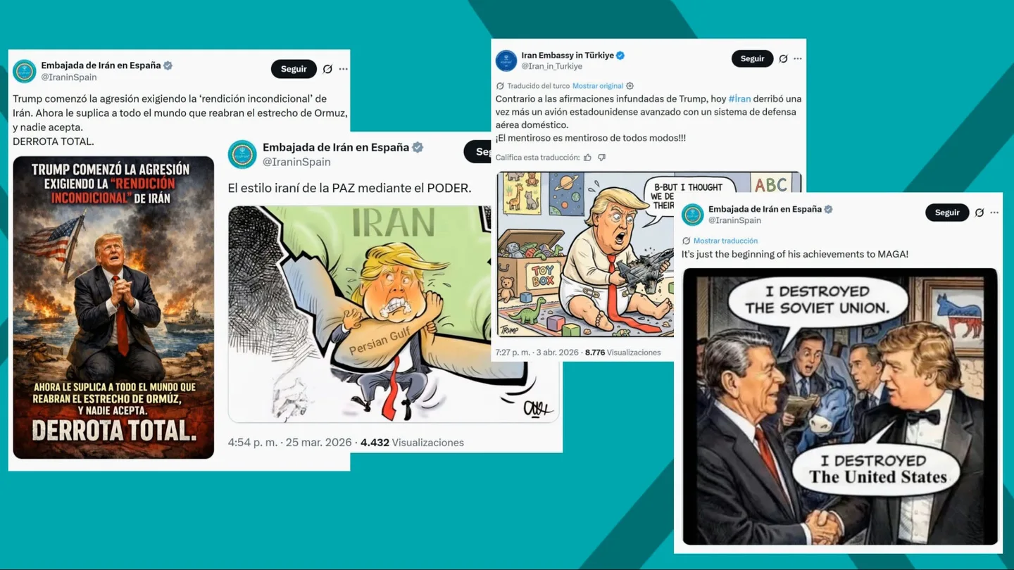Irán trolea a Trump desde los perfiles de sus embajadas mientras la represión continúa en el país Irán trolea a Trump desde los perfiles de sus embajadas mientras la represión continúa en el país