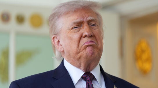 El presidente de EEUU, Donald Trump, este lunes desde la Casa Blanca.