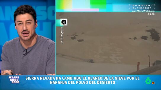 La estaci&oacute;n de esqu&iacute; granadina se ha cubierto de un polvo marr&oacute;n que ha te&ntilde;ido por completo la nieve. El meteor&oacute;logo de laSexta cuenta en Zapeando qu&eacute; ha provocado este curioso hecho. 