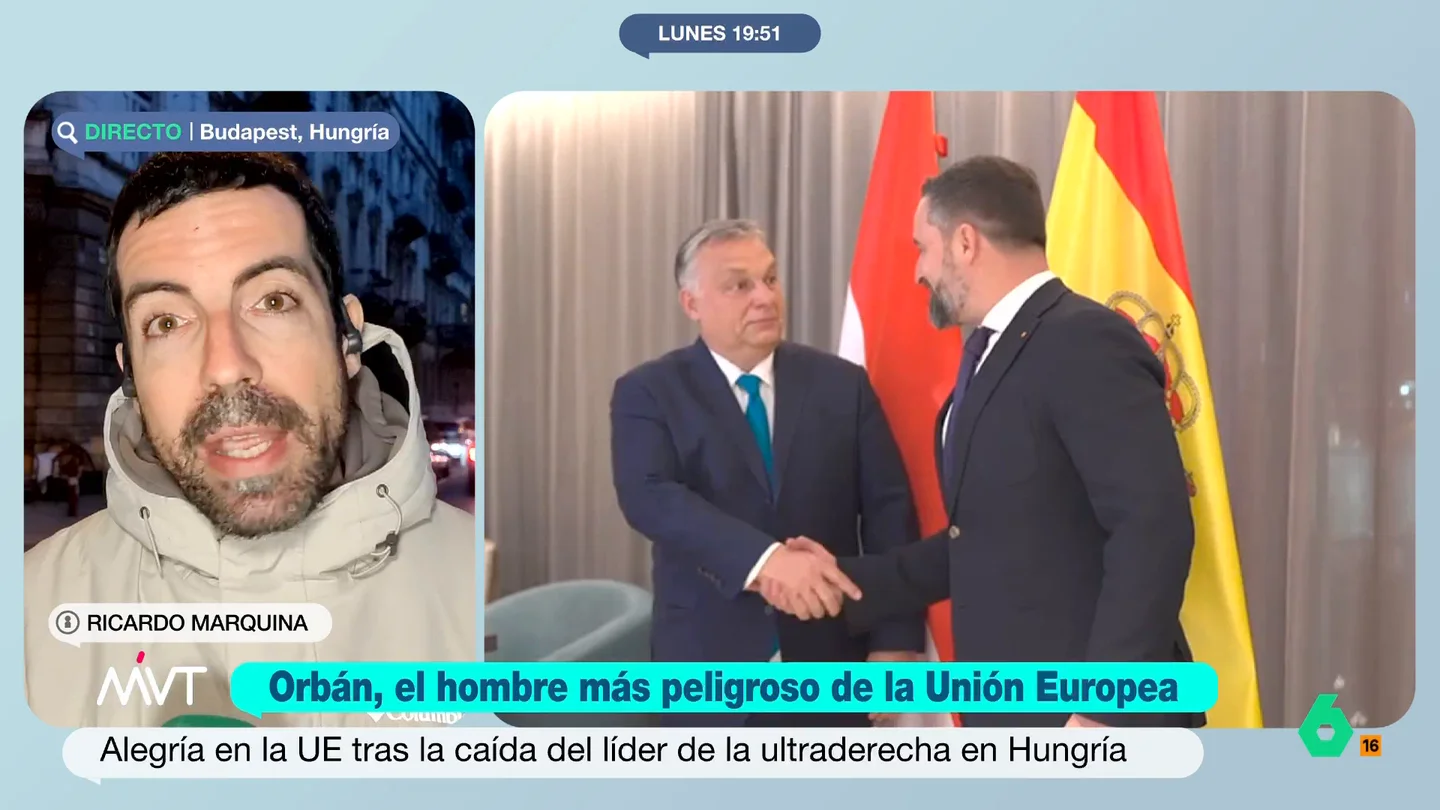 Ricardo Marquina señala que a Orbán "le ha pasado factura" su posicionamiento político: "No ha medido bien su unión con Putin" El corresponsal indica que la derrota de Orbán podría explicarse tanto por el desgaste económico del país como por el apoyo que ha mostrado el primer ministro hacía Donald Trump y Putin.