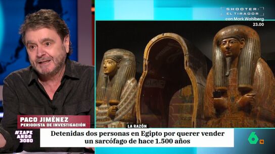 Paco Jim&eacute;nez habla en este v&iacute;deo sobre la detenci&oacute;n de dos personas en Egipto por intentar vender un sarc&oacute;fago de 1.500 a&ntilde;os que hab&iacute;an obtenido en una excavaci&oacute;n ilegal. Un delito que, explica, no es excepcional.