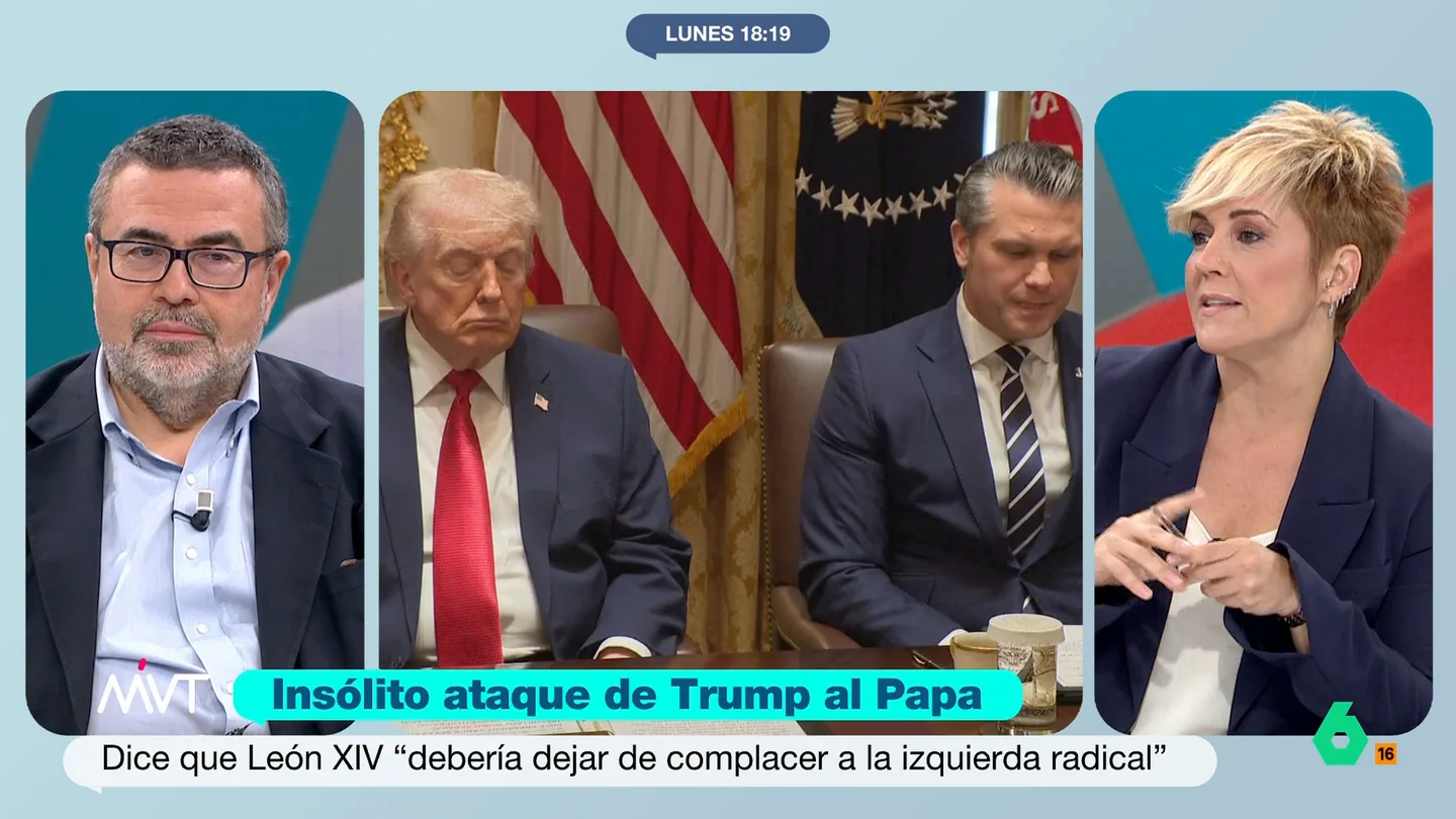 Pedro Rodríguez ve en Trump la "decadencia del Imperio Romano": "Cuanto mayores son las derrotas, mayores los disparates" El profesor de Relaciones Internacionales reacciona a las críticas del presidente de EEUU contra el papa León XIV. Rodríguez las considera hipócritas debido al fuerte componente religioso del 'trumpismo'.