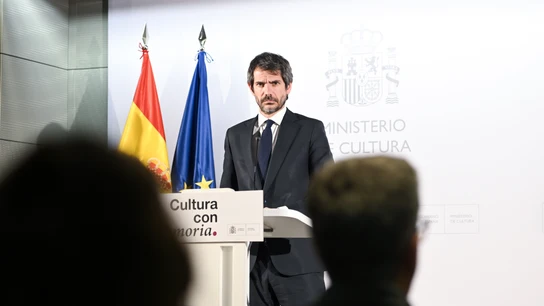 El minsitro de Cultura, Ernest Urtasun, este martes. El minsitro de Cultura, Ernest Urtasun, este martes.