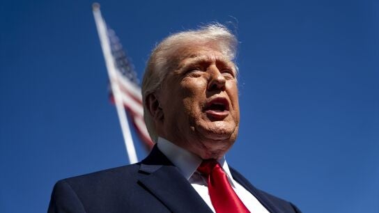 Donald Trump durante una declaraci&oacute;n reciente