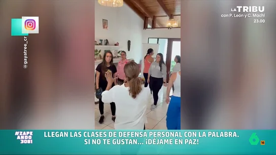 "¡Déjame en paz!": la curiosa clase de defensa personal que no necesita recurrir a la violencia "Solo necesitas un tono contundente y quince amigas que vayan contigo a todos lados", comenta Virginia Riezu sobre esta clase de defensa personal que apuesta por la palabra en lugar de la violencia.