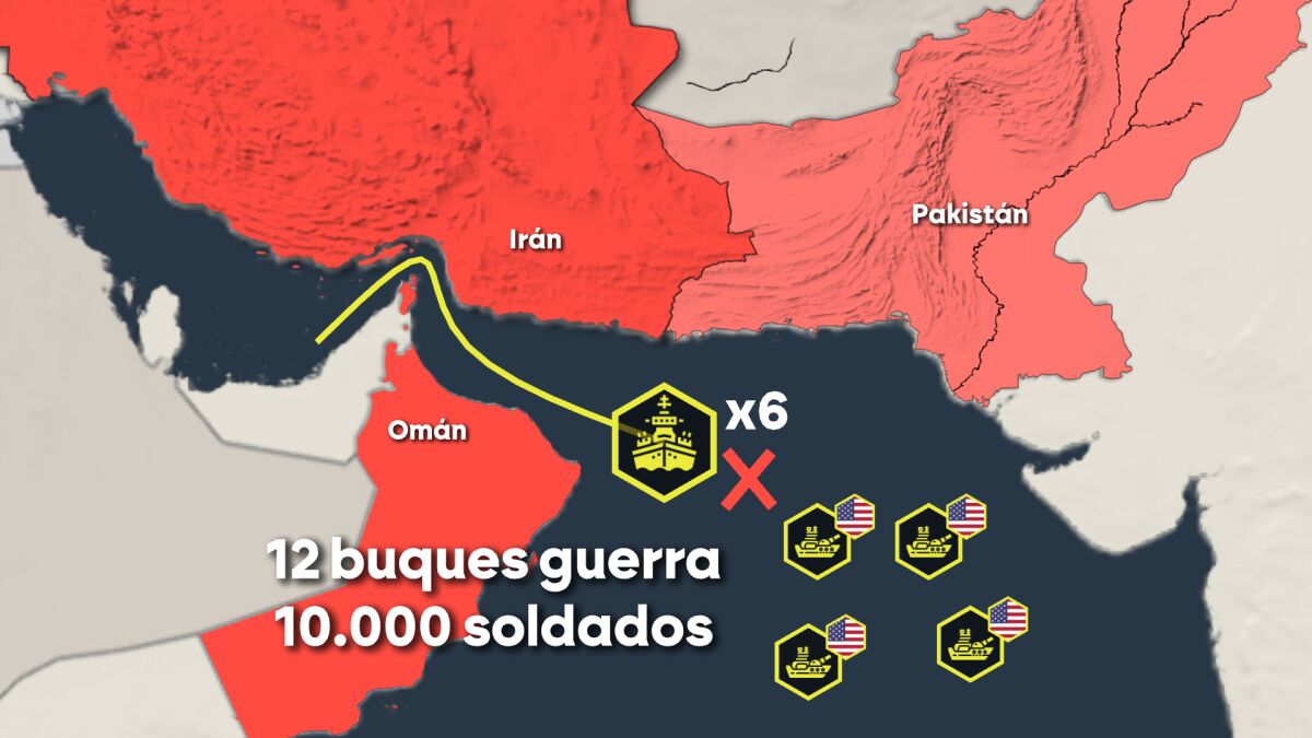 Más de 10.000 soldados, 15 buques de guerra y aviones de combate: el plan de Trump para bloquear Ormuz desde el aire
