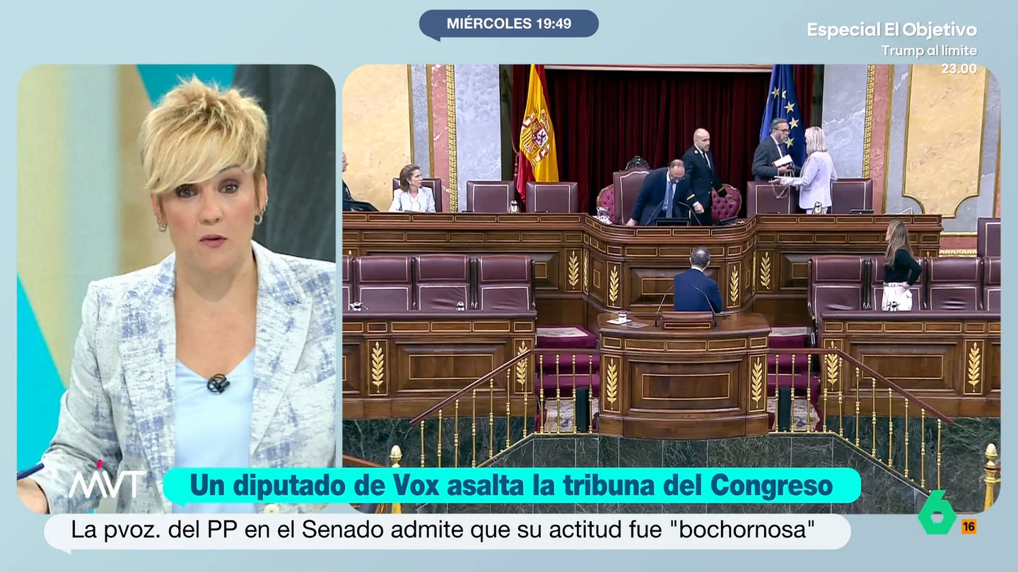 Cristina Pardo responde a Feijóo: "Que no te parezca bochornoso lo que pasó ayer y no lo puedas decir es muy triste" En medio de las difíciles negociaciones con Vox, el Partido Popular, con Feijóo a la cabeza, ha preferido no comentar el bochornoso espectáculo de José María Sánchez en la tribuna del Congreso. La reacción de Cristina Pardo, en este vídeo.