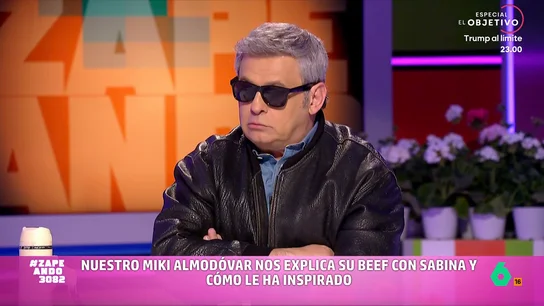 'Almodóvar' se reconcilia con Sabina tras criticar su canción Después de su 'beef' a la canción de Joaquín Sabina, 'Pedro Almodóvar', imitado por Miki Nadal, habla sobre este pique que nos ha pillado por sorpresa en este vídeo de Zapeando.