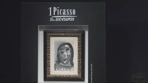 La obra 'Tête de femme' de Pablo Picasso que un hombre ha ganado por 100 euros La obra 'Tête de femme' de Pablo Picasso que un hombre ha ganado por 100 euros