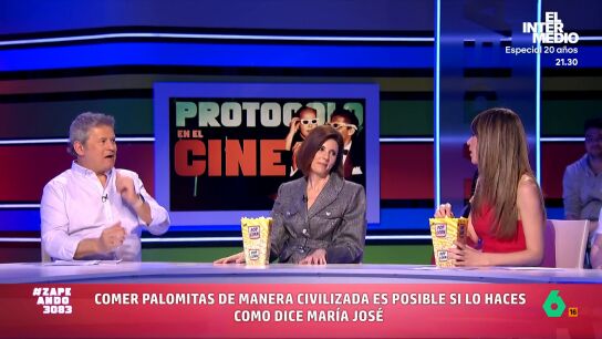 Mar&iacute;a Jos&eacute; G&oacute;mez y Verd&uacute; comparte unos sencillos consejos de protocolo para comportarnos como es debido en el cine. En este v&iacute;deo, nos cuenta c&oacute;mo debemos compartir las palomitas sin 'contaminar' el conjunto.