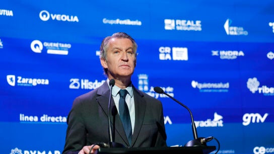 El presidente del PP, Alberto N&uacute;&ntilde;ez Feij&oacute;o, este jueves en Madrid.