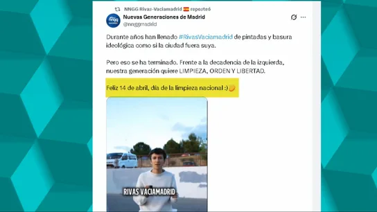 Las NNGG del PP confunden el apoyo a Palestina o a la sanidad pública con vandalismo: les pillan 'in fraganti' borrando un mural ciudadano en Rivas (Madrid) Las NNGG del PP confunden el apoyo a Palestina o a la sanidad pública con vandalismo: les pillan 'in fraganti' borrando un mural ciudadano en Rivas (Madrid)