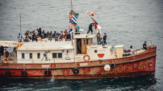Imagen de la Global Sumud Flotilla que lleva ayuda humanitaria a Gaza