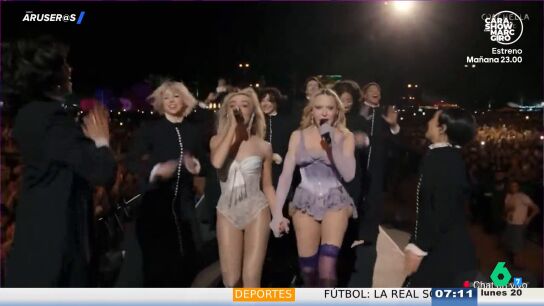 El v&iacute;deo viral de Madonna cantando por sorpresa con Sabrina Carpenter en Coachella: "Parecen la misma persona"