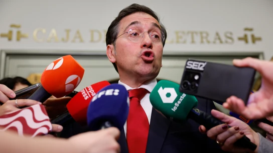 El ministro de Asuntos Exteriores, José Manuel Albares, durante el homenaje a las víctimas españolas desaparecidas durante la dictadura argentina El ministro de Asuntos Exteriores, José Manuel Albares, durante el homenaje a las víctimas españolas desaparecidas durante la dictadura argentina