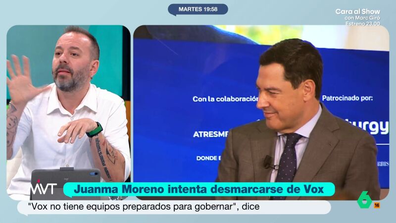 Maestre responde a Juanma Moreno: "El concepto 'prioridad nacional' aparece cinco veces en el acuerdo, no se lo ha inventado Vox"