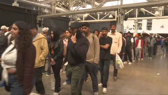 Miles de persona hacen cola para pedir el certificado de vulnerabilidad Miles de persona hacen cola para pedir el certificado de vulnerabilidad