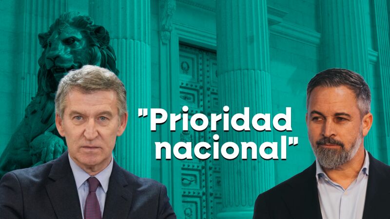 El PP compra la "prioridad nacional" de Vox ante su electorado m&aacute;s radical frente a un moderado Moreno