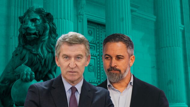 Alberto N&uacute;&ntilde;ez Feij&oacute;o y Santiago Abascal.