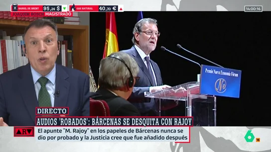 Joaquim Bosch explica por qué Rajoy no está siendo investigado: "Una cosa son las sospechas, y otra que haya pruebas" Joaquim Bosch explica por qué Rajoy no está siendo investigado: "Una cosa son las sospechas, y otra que haya pruebas"