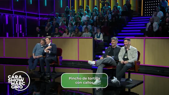 El divertido juego de Jordi Évole, Marc Giró y Estopa: ¿podrán adivinar estas tapas españolas cantadas por una soprano? El divertido juego de Jordi Évole, Marc Giró y Estopa: ¿podrán adivinar estas tapas españolas cantadas por una soprano?