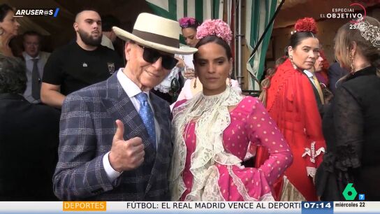 Ortega Cano y Gloria Camila estrenan la Feria de Abril en Sevilla: "Todo depende de c&oacute;mo te arranques"