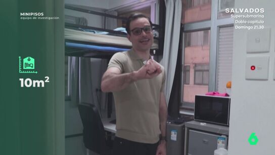 Un nanopiso de 10 m&sup2; con la ducha sobre el v&aacute;ter: un arquitecto espa&ntilde;ol muestra a Equipo de Investigaci&oacute;n su diminuta vivienda en Hong Kong