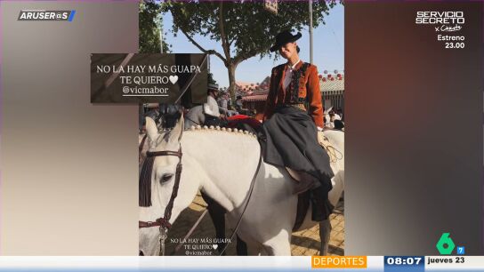 La declaraci&oacute;n de amor del novio de Victoria Federica en la Feria de Sevilla: "No se puede ser m&aacute;s guapa"